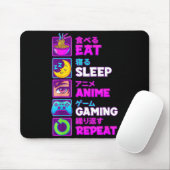 Eat Sleep Anime Gaming Repeat Kawaii Otaku Anime M マウスパッド (マウス)