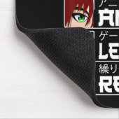 Eat Sleep Anime Level Up Repeat Otaku Anime Manga マウスパッド (コーナー)