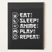 Eat Sleep Anime Play Repeat Otaku Anime Lifestyle プランナー手帳 (裏面)