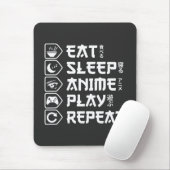 Eat Sleep Anime Play Repeat Otaku Anime Lifestyle マウスパッド (マウス)