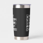 Eat Sleep Anime Play Repeat Otaku Anime Lifestyle 保温保冷タンブラー (左面)