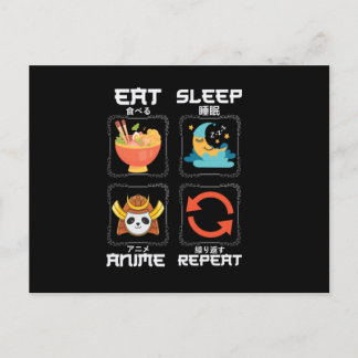 Eat Sleep Anime Repeat Cute | for Anime Lover ポストカード