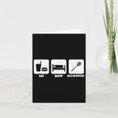 Eat Sleep Badminton  カード (正面)