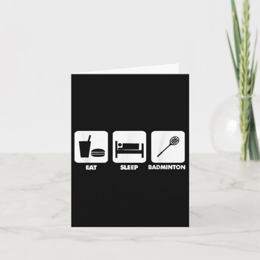 Eat Sleep Badminton  カード (正面)