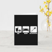 Eat Sleep Badminton  カード (黄色い花)