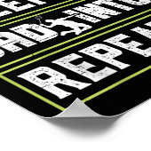 Eat Sleep Badminton Repeat Badminton Gifts For Men ポスター (角)