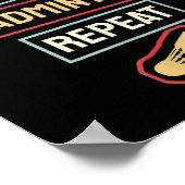 Eat Sleep Badminton Repeat Badminton Player Retro, ポスター (角)