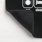 Eat, Sleep, Badminton, Repeat - Funny Badminton Pl マウスパッド (コーナー)