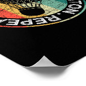 Eat Sleep Badminton Repeat Funny Racket Shuttlecoc ポスター (角)