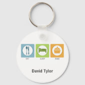 Eat Sleep Bake! キーホルダー (正面)