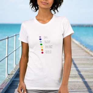 Eat Sleep Balance Simple Chakra Design Tシャツ
