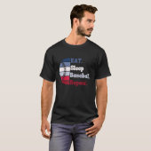 Eat Sleep Baseball Repeat  Baseball Player Tシャツ (正面フル)