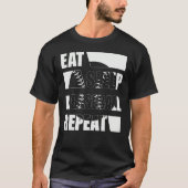 Eat Sleep Baseball Repeat gift for softball player Tシャツ (正面)