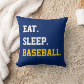 Eat Sleep Baseball Sleutelhanger Ronde Button 7,6  クッション (ブランケット)