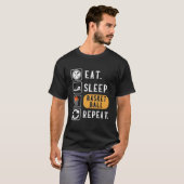 Eat Sleep Basketball Repeat Basketball Tシャツ (正面フル)