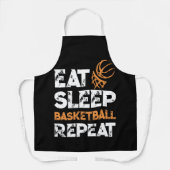 Eat Sleep Basketball Repeat Gift Dunk エプロン (正面)