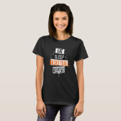 eat sleep basketball repeat  saying basketball tシャツ (正面フル)