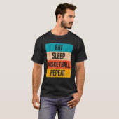 Eat Sleep Basketball Repeat Tシャツ (正面フル)