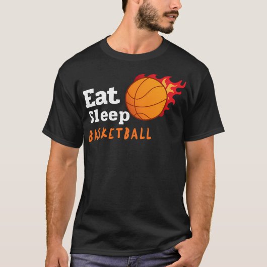 Eat Sleep Basketball Tシャツ (正面)