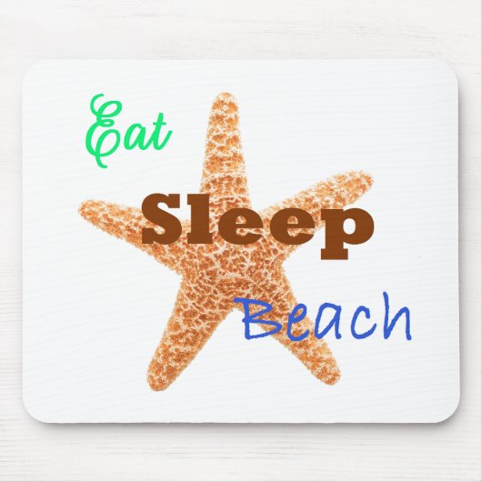 Eat Sleep Beach - マウスパッド (正面)