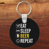Eat Sleep Beer Repeat キーホルダー (裏面)