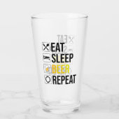 Eat Sleep Beer Repeat タンブラーグラス (裏面)