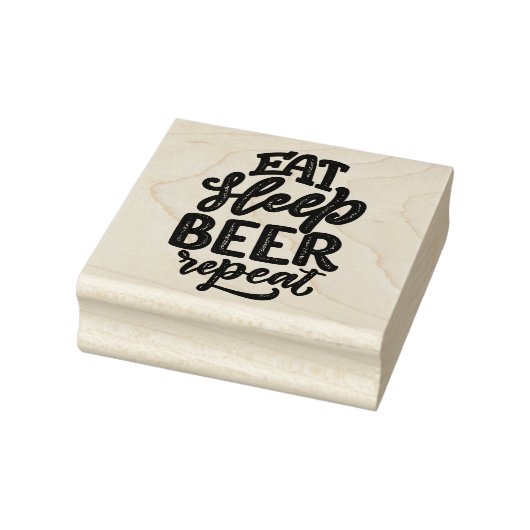 Eat Sleep Beer Repeat ラバースタンプ (スタンプ)