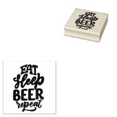 Eat Sleep Beer Repeat ラバースタンプ (押印)