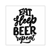 Eat Sleep Beer Repeat ラバースタンプ (インプリント)