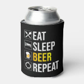 Eat Sleep Beer Repeat 缶クーラー (缶正面)