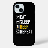 Eat Sleep Beer Repeat Case-Mate iPhoneケース (裏面)
