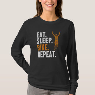 Eat Sleep Bike Repeat Gravel City Bike Cyclist Bic Tシャツ