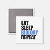 Eat Sleep Biology Repeat 生物学者 教授 教える マグネット (正面/裏面)
