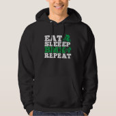 Eat Sleep Bmx Repeat  Bmx Rider パーカ (正面)
