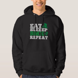 Eat Sleep Bmx Repeat  Bmx Rider パーカ