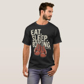 Eat Sleep Boxing パーフェクトデイ ヴィンテージ Tシャツ (正面フル)