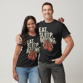Eat Sleep Boxing パーフェクトデイ ヴィンテージ Tシャツ (ユニセックス)