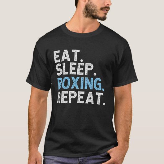 Eat Sleep Boxing Repeat  Boxer Coach Tシャツ (正面)