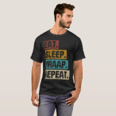 Eat Sleep Braap Repeat Motorcycle Motocross Biker Tシャツ (正面フル)