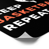 Eat Sleep Bysketbyll Repeat Player Coach Hooper ポスター (角)