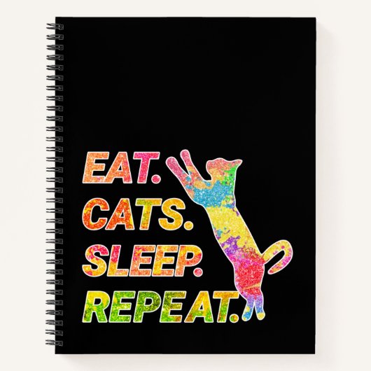 Eat, Sleep, Cats, Repeat ノートブック (正面)