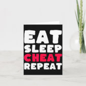 Eat Sleep Cheat Repeat Funny Cheating Cheater  カード (正面)