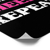 Eat Sleep Cheer Repeat Cheerleader Fan Lover ポスター (角)