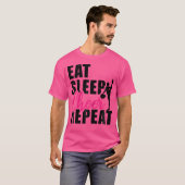 Eat Sleep Cheer Repeat Cheerleading Cheerleader Gy Tシャツ (正面フル)