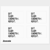 Eat Sleep Chemistry Repeat | 面白い科学グッズ 長方形シール (シート)