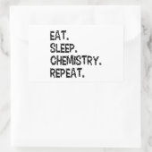 Eat Sleep Chemistry Repeat | 面白い科学グッズ 長方形シール (バッグ)