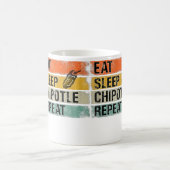 Eat Sleep Chipotle Repeat Funny Chipotle Pepper コーヒーマグカップ (中央)