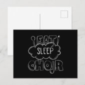 Eat Sleep Choir Singer Chorus Choral Music Gift ポストカード (正面/裏面)