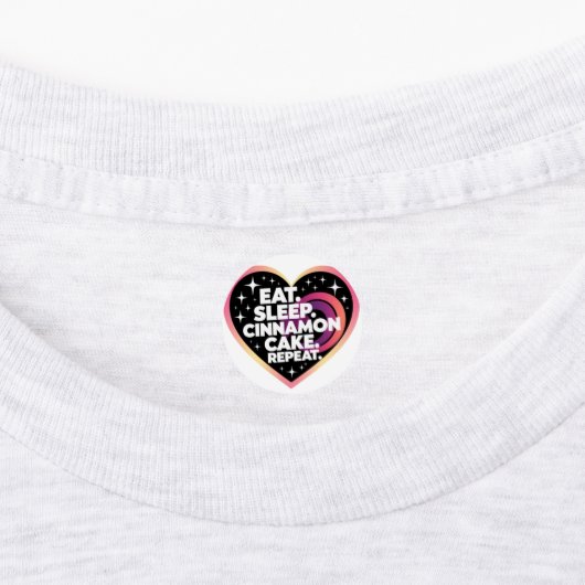 Eat sleep cinnamon Cake repeat  ラベル (貼付)