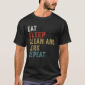 Eat Sleep Clean and Jerk Repeat Funny Player Gift Tシャツ (正面)